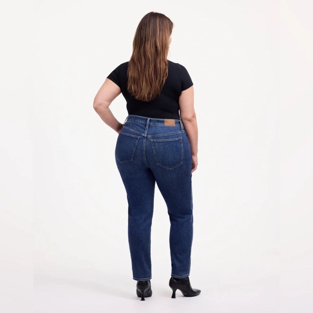 Madewell Plus Curvy Mid-Rise Stovepipe Jeans in Deming Wash Size 18W - Picture 2 of 7